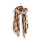 Plaid Scarf Red - One Size