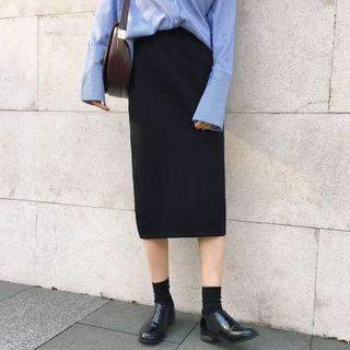 Slit Back Straight Fit Skirt