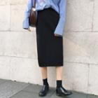 Slit Back Straight Fit Skirt