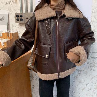 Cropped High-neck Cardigan