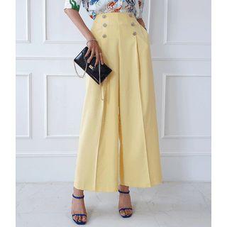 Buttoned Office Look Culottes