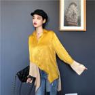 Color Block Shirt Yellow - One Size
