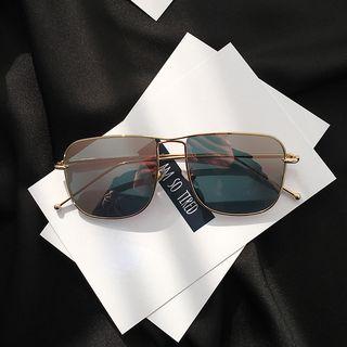 Metal Rim Square Sunglasses