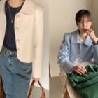 Round-collar Tweed Jacket