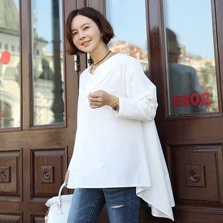 V-neck Asymmetric Swing Top