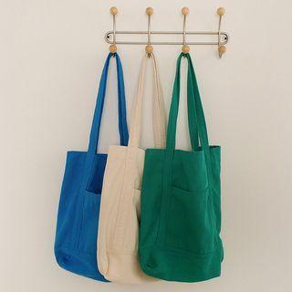 Plain Vivid Canvas Shopper Bag
