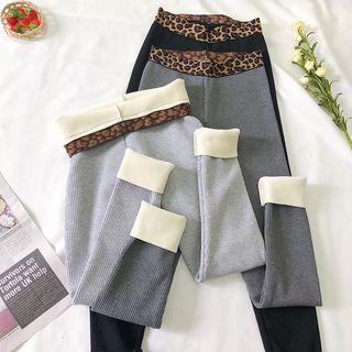 Leopard Trim Leggings
