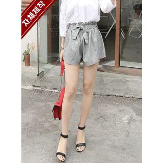 Frill-trim Tie-waist Shorts