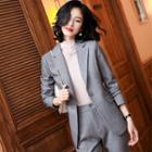Single-button Blazer / Plain Shirt / Dress Pants / Set