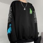 Couple Matching Alien Print Pullover