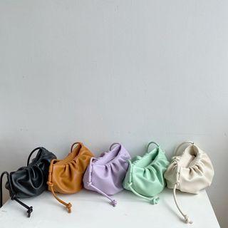 Drawstring Plain Crossbody Bag