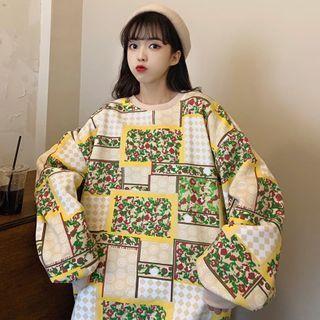 Patterned Round-neck Sweatshirt