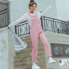 Set: Corduroy Jumper Pants + Mock-neck Sweater