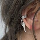 Key Ear Cuff 1 Pc - Silver - One Size