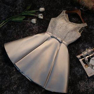 Lace Sleeveless A-line Bridesmaid Dress