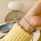 Rhinestone Bracelet S129 - Bracelet - Silver - One Size