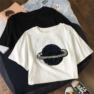 Couple Matching Short-sleeve Planet T-shirt