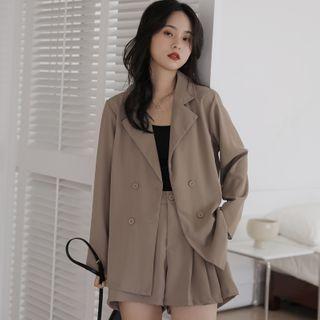 Set: Double-breasted Blazer + Dress Shorts