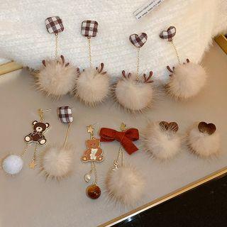 Bow Hairball Earrings