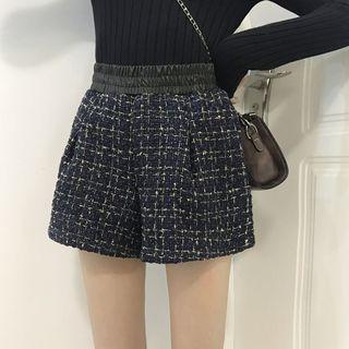 Elastic Waist Tweed Shorts