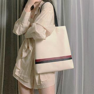 Contrast Lining Tote Bag