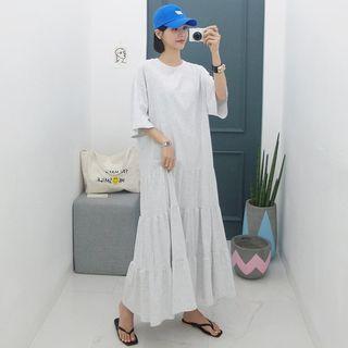 Tiered Maxi T-shirt Dress