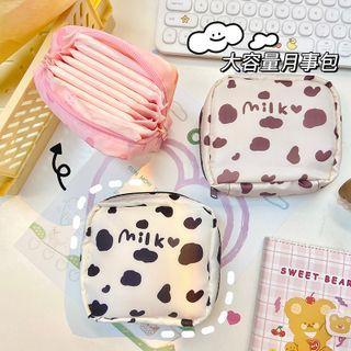 Milk Cow Print Sanitary Pouch