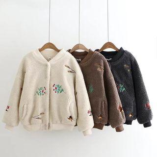Embroidered Fleece Jacket