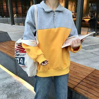 Color-block Polo Top