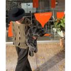 Cutaway Cable Sweater Khaki - One Size