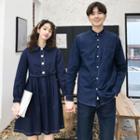 Couple Matching Long-sleeve Shirt / A-line Dress