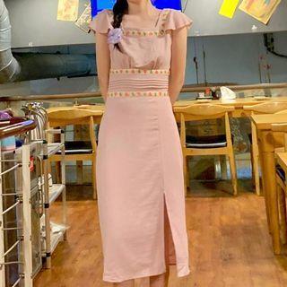 Ruffle Midi A-line Dress