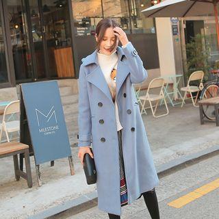 Epaulette Double-breasted Coat