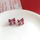 Faux Pearl Bow Earring 1 Pair - Bow - Earrings - One Size