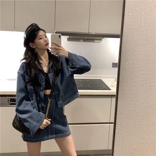 Long-sleeve Jacket / High-waist Skirt