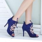 Lace Up High Heel Pumps