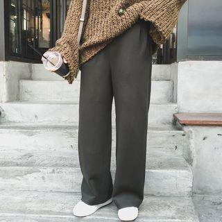 Plain Wool Pants