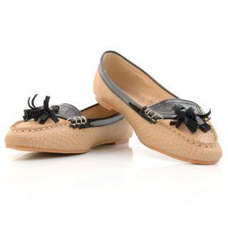 Two-tone Tasseled Flats