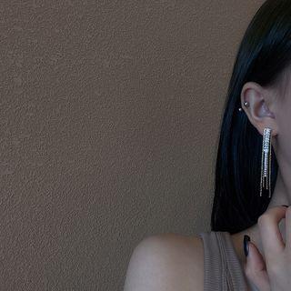 Fringed Ear Stud 1 Pair - E2688 - Gold - One Size
