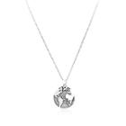Embossed Alloy Pendant Necklace 2219 - Silver - One Size