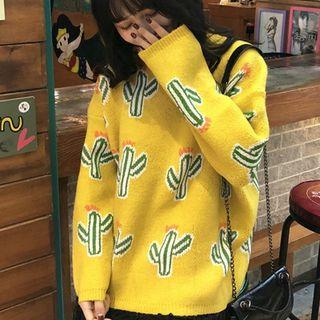Cactus Pattern Sweater