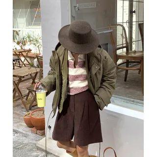Hooded Jacket & Quilted Jacket Matching Set Khaki - One Size