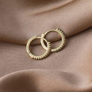Gear Alloy Hoop Earring 1 Pair - Gold - One Size