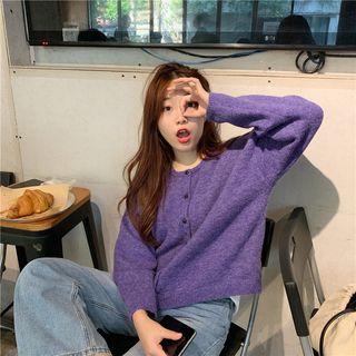Button Sweater Purple - One Size