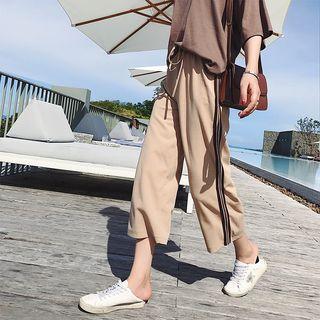 Stripe Sports Wide Leg Pants