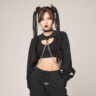 Chained Crop Sweatshirt