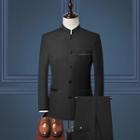 Set: Chinese Style Buttoned Jacket + Dress Pants + Vest