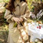 Balloon-sleeve Wool Coat With Sash