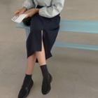 H-line Midi Cotton Skirt