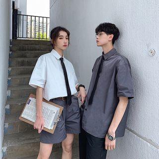 Short-sleeve Shirt / Necktie / Dress Shorts / Set